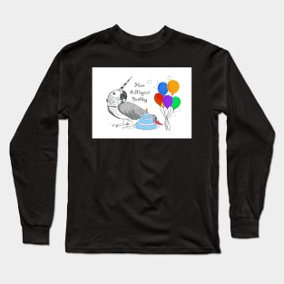 Have a Magical Birthday Parrot Unicorn Long Sleeve T-Shirt